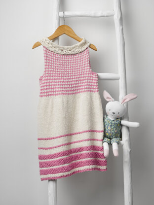 #1233 Wind Cave - Dress Knitting Pattern for Kids in Valley Yarns Hawley by Valley Yarns