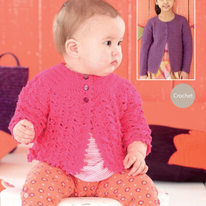 Matinee Coat and Cardigan in Sirdar Snuggly 4 Ply 50g - 4476 - Downloadable PDF