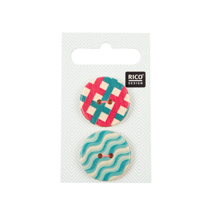 Rico Wooden Buttons, Graphic Print