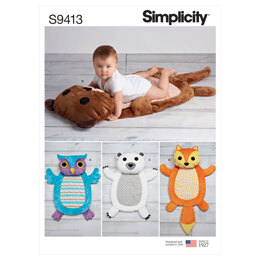 Simplicity Baby Tummy Time Animal Mats S9413 - Paper Pattern, Size OS (ONE SIZE)