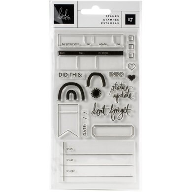 American Crafts Heidi Swapp Storyline Chapters Clear Stamps 17/Pkg - 621315