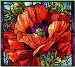 Stained Glass Poppies - PDF