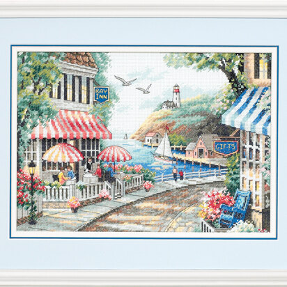 Dimensions Cafe by the Sea Cross Stitch Kit