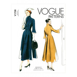 Vogue Misses' Wide-Collar, Fit-and-Flare Dress V1738 - Sewing Pattern