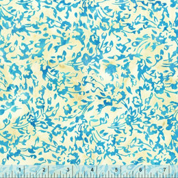 Anthology Canary Blue Baliscapes - Lined Leaves Canary II