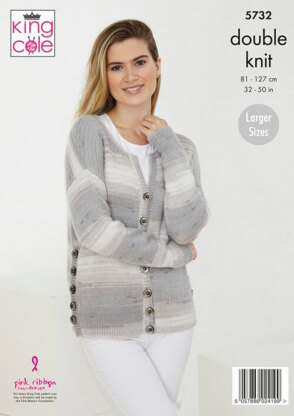 Ladies Sweater and Cardigan in King Cole Beaches DK - 5732 - Leaflet