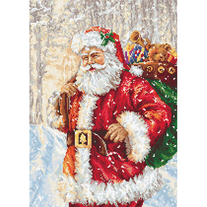 Luca-S Santa in the Snow Cross Stitch Kit - 21cm x 30cm