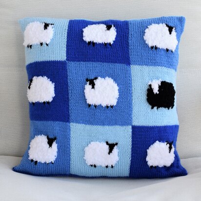 Patchwork Flock of Sheep Cushion
