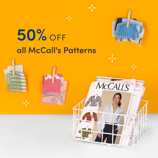 50 percent off all McCall's patterns!