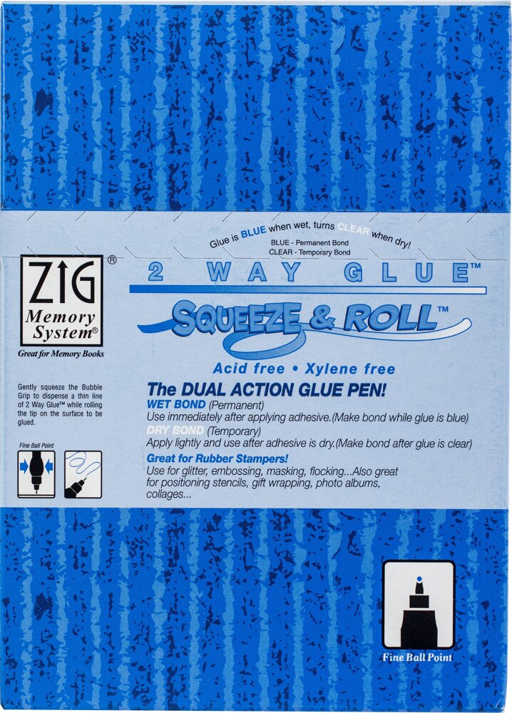 Pack of 12 Zig 2 Way Glue Squeeze & Roll