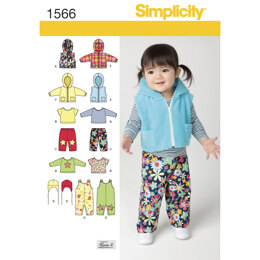 Simplicity Babies' Separates 1566 - Paper Pattern, Size A (XXS-XS-S-M-L)