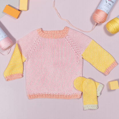 Baby Sweater Trevi in Hoooked Somen - Downloadable PDF