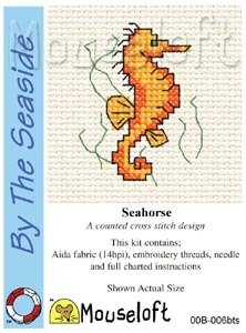 Mouseloft By the Seaside Seahorse Cross Stitch Kit - 64mm