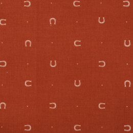 Figo Fabrics Lucky Charms – Terracotta Horseshoe