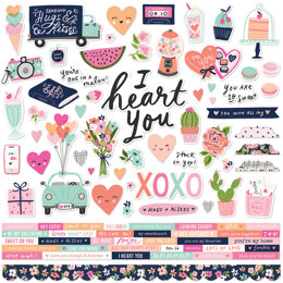 Simple Stories Happy Hearts - Cardstock Sticker