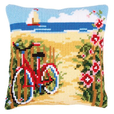 Vervaco At the Beach Cushion Cross Stitch Kit