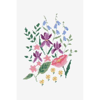 Hedgerow Floral in DMC - PAT0227 - Downloadable PDF