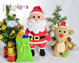 Crochet Pattern - Santa Claus and Reindeer