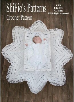 Crochet pattern baby shawl UK & USA Terms #8