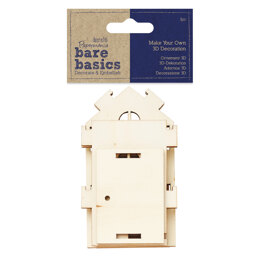 Papermania Make Your Own 3D Decoration - Bare Basics - Medium Wooden House