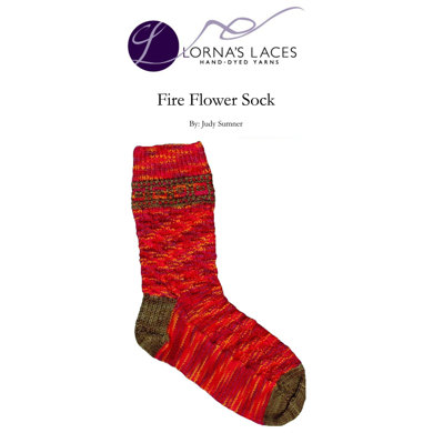 Fire Flower Sock in Lorna's Laces Shepherd Sock