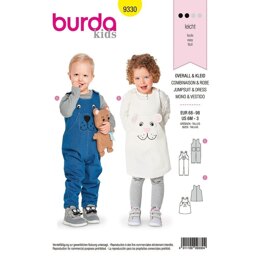 Burda Style Toddler's Suspender Trousers B9330 - Paper Pattern, Size 6M-3