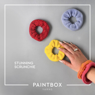 Stunning Scrunchie - Free Knitting Pattern for Women in Paintbox Yarns Simply DK or Metallic DK by Paintbox Yarns