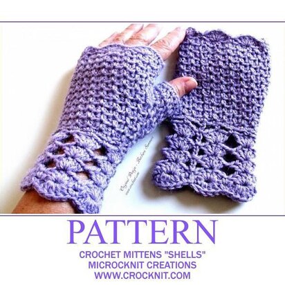 Crochet Mittens "SHELLS"