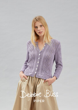Zarah - Cardigan Knitting Pattern For Women in Debbie Bliss Piper