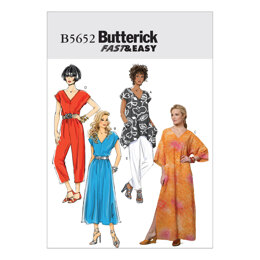 Butterick Misses' Top, Dress, Caftan, Jumpsuit and Pants B5652 - Sewing Pattern