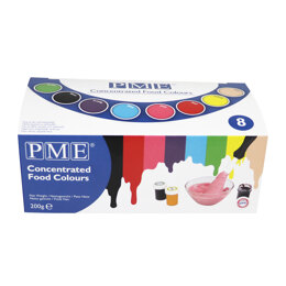PME Cake Paste Colour - 8 Colour Set