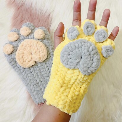 Fingerless Paw Gloves