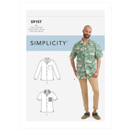 Simplicity Men's Open Pointed Collar Shirts S9157 - Sewing Pattern