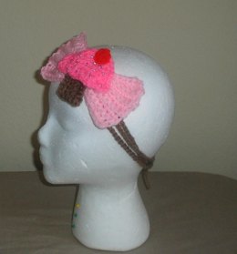 Cupcake Bow Headband