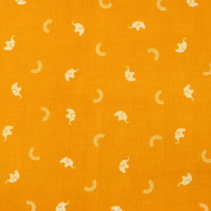 Figo Fabrics Lucky Charms – Gold Elephants