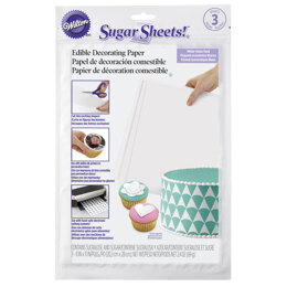 Wilton White Sugar Sheets Edible Decorating Paper, 3-Count