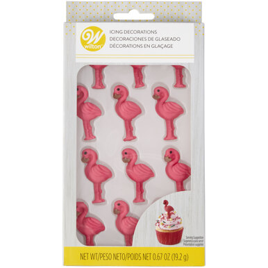 Wilton Pink Flamingo Icing Decorations, 12-Count