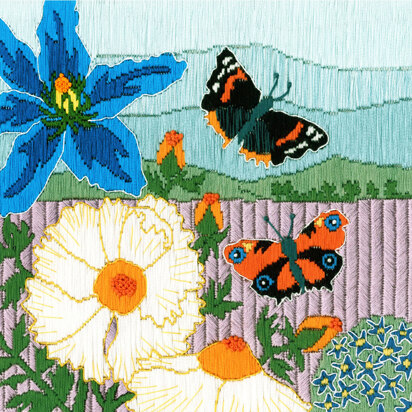 Bothy Threads Butterfly Meadow Embroidery Kit - 19 x 18.5cm