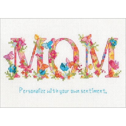 Dimensions  Mom Counted Cross Stitch Kit - 6in x 6in