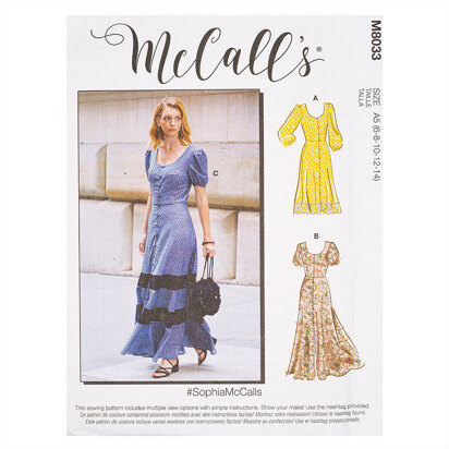 McCall's #SophiaMcCalls - Misses' Dresses M8033 - Sewing Pattern