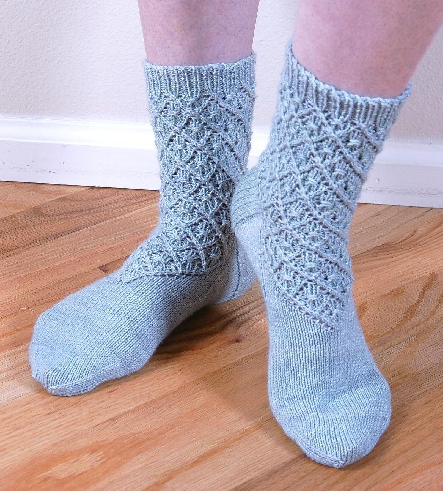 Diamond Lace Socks Knitting pattern by Cheryl Chow | Knitting 