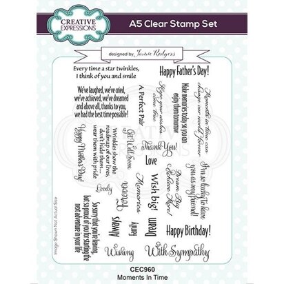 Creative Expressions Jamie Rodgers Momentsin Time A5 Clear Stamp Set