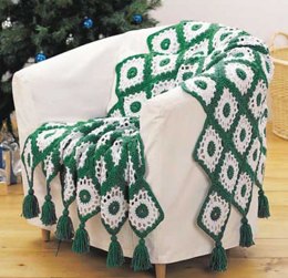 Crochet Afghan in Bernat Happy Holidays 