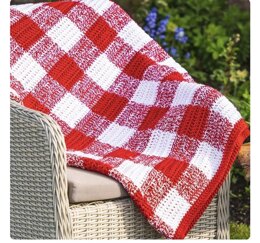 Crochet Checked Picnic Blanket