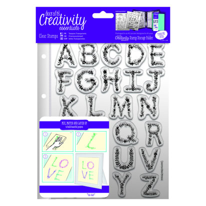 Creativity Essentials A5 Clear Stamp Set (26pcs) - Floral Alphabet