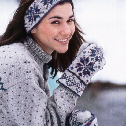 Fair Isle Ski Band And Mittens in Patons Classic Wool Worsted