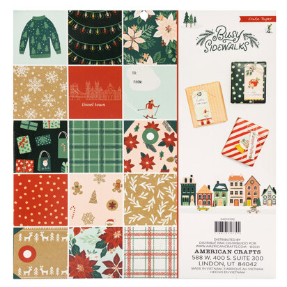 Crate Paper Busy Sidewalks Collection - 12 x 12 Paper Pad