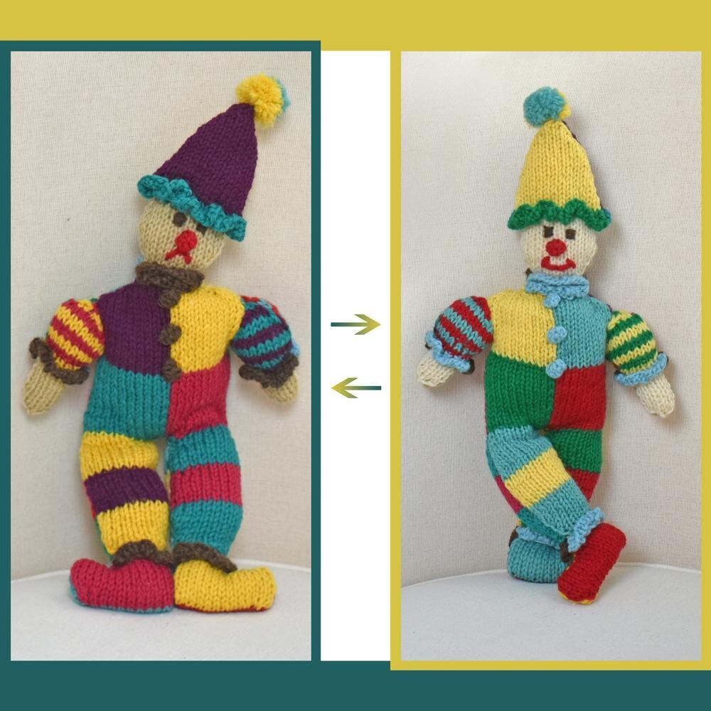 Sad Clown Doll ~ Counted Cross Stitch Pattern 