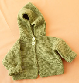 Baby Hoodie Jacket in Lion Brand Superwash Merino Cashmere - L0051