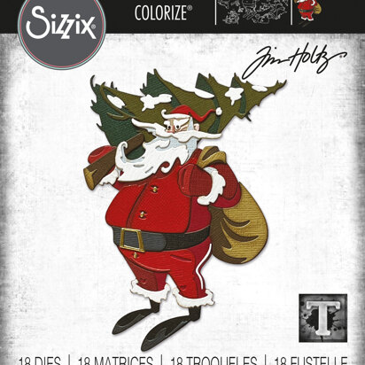 Sizzix Thinlits Die Set - Woodland Santa, Colorize by Tim Holtz